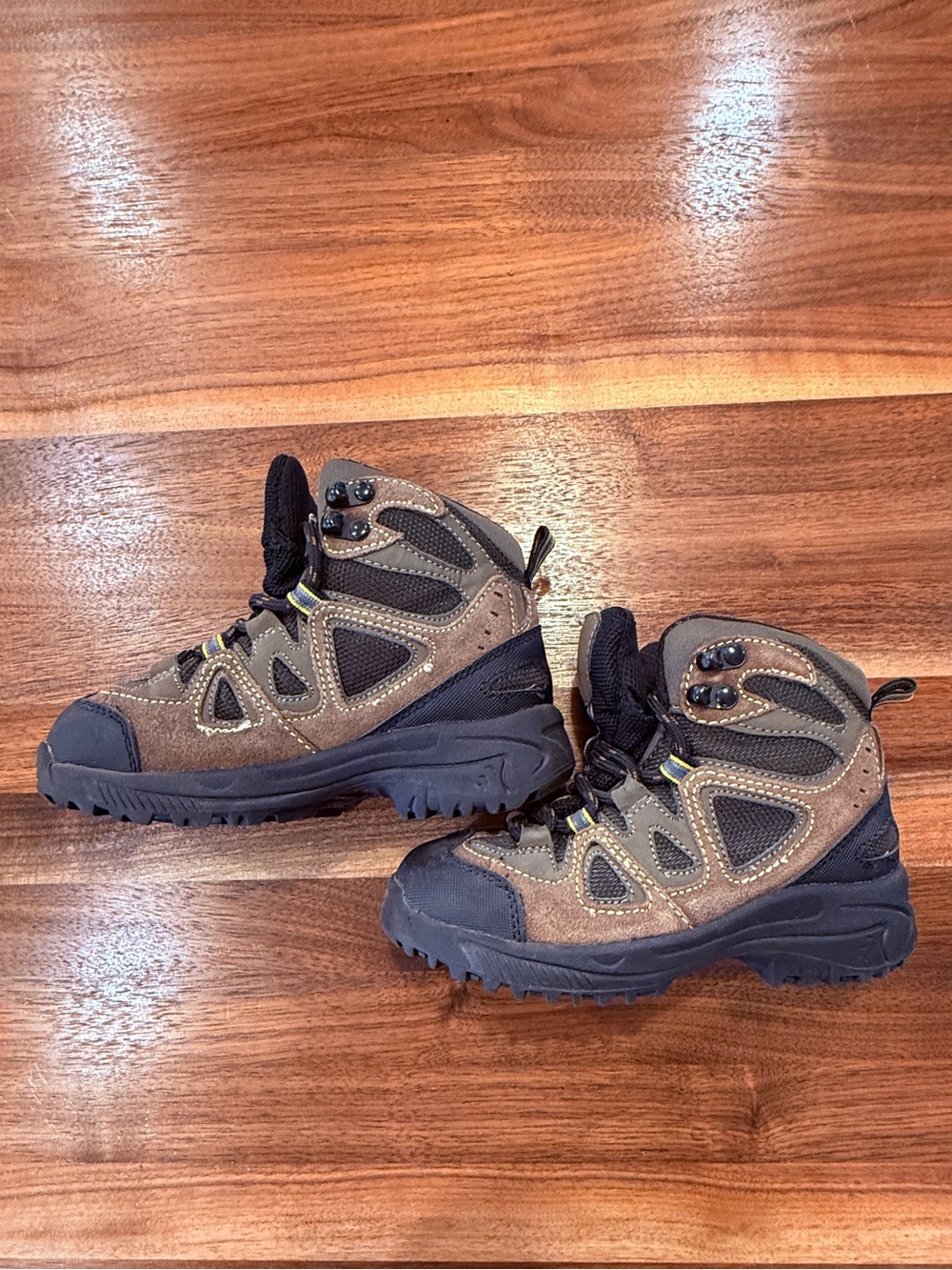 Cherokee Brown and Black Kids Hiking Boots